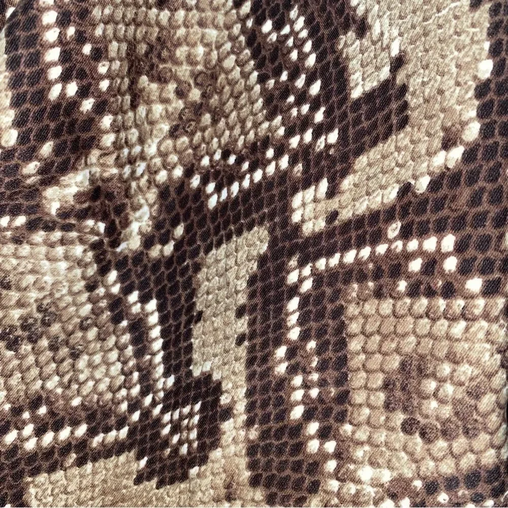 NEW! Coco Reef Plus 22W 44D Coffee Bean Brown Snake Print Twist Tankini Top